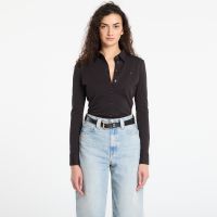 T-shirt Tommy Hilfiger 1985 Slim Pique Btn Down Ls Black M