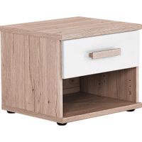 MID.YOU NOČNÝ STOLÍK biela, farba duba