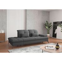 Sit & More LEŇOŠKA, textil, tmavosivá