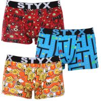 3PACK Pánské boxerky Styx art sportovní guma nadrozměr (3R12914) 4XL