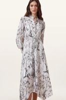 AllSaints Ľanové šaty AllSaints SKYLAR MAXI