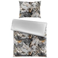 Novel OBOJSTRANNÁ POSTEĽNÁ BIELIZEŇ, satén, antracitová, 140/200 cm