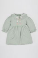 DEFACTO Baby Girl Long Sleeve Twill Dress