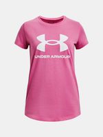 Under Armour UA G SPportstyle Logo SS Koszulka dziecięce Różowy