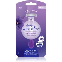 Wilkinson Sword Quattro for Women My Intuition Smooth одноразова бритва Violet Blooms 3 кс