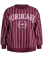 Active by Zizzi Sweater majica  bordo / bijela