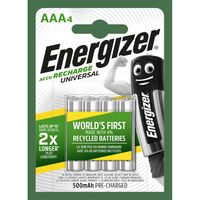 Energizer Universal AAA 500mAh 4ks nabíjacie batérie EHR016