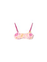 Bershka Bikini gornji dio  orhideja bijela / pastelno narančasta / roza / roza