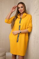 Tie-dye mustard dress
