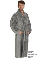 Men's bathrobe De Lafense 803 M-2XL grey - wide belts 090