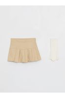 LC Waikiki Basic Baby Girl Skirt and Pantyhose 2 Pack