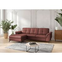 Sit & More ROHOVÁ SEDAČKA, koža, textil, červenohnedá