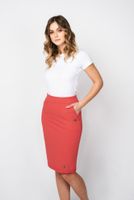 Karina women's midi skirt - coral