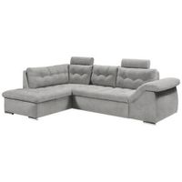 MID.YOU ROHOVÁ SEDAČKA, textil, kompozitní dřevo, šedá