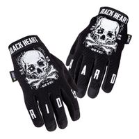 Moto rukavice W-TEC Black Heart Web Skull černá L