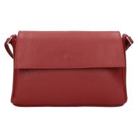 Női bőr crossbody kézitáska Italia Darina - sötét vörös