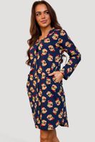 Noční košile Cornette Teddy 7 - propínací Tmavě modrá S