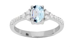 Kalace Pôvabný strieborný prsteň s topazom Mystic Stone SRC0203TZ 50 mm