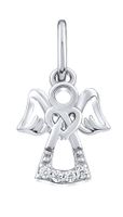 Silvego Stříbrný přívěsek s čirými zirkony Andělíček MW2233P