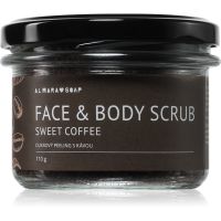Almara Soap Face & Body Scrub Zucker-Peeling für Körper und Gesicht mit Duft Sweet Coffee 110 g