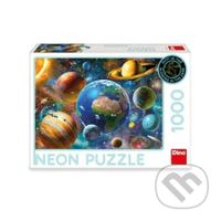 Puzzle 1000 Planety neon - puzzle z kategorie Svítící