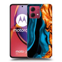Silikónový čierny obal pre Motorola Moto G84 5G - Gold blue