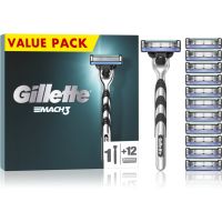 Gillette Mach3 Rasierer + Rasierklingen 12 St.