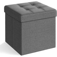 ÚLOŽNÝ BOX NA SEDENIE, textil, kompozitné drevo, 38/38/38 cm