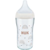NUK Perfect Match Glass Bottle steklenička za dojenčke z indikatorjem temperature 3m+ 230 ml