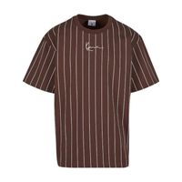 Karl Kani Small Signature Essential Pinstripe Tee Brown - Pánske - Tričko Karl Kani - Hnedé - PD00010852 - Veľkosť: S
