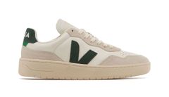 Veja V-90 O.T. Leather Ex-White-Cyprus Ženy - Tenisky Veja - Bílá - VD2003384A-4 - Size: 4