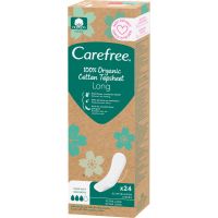 Carefree Organic Cotton Long дамски превръзки 24 бр.