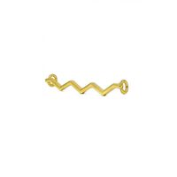 Gewelltes Schuhaccessoire, Goldfarben