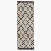 Flair Rugs TKANÝ KOBEREC, 80/230 cm čierna