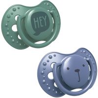 LOVI Hey 3-6m πιπίλα Blue / Green 2 τμχ
