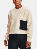 Under Armour UA Project Rock Fleece Crew Sweatshirt Weiß