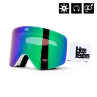 HORSEFEATHERS Snowboardové brýle Colt - white/mirror green WHITE