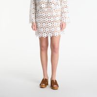 Spódnica Michael Kors Mirror-Embellished Floral Crochet Skirt White S