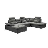 MID.YOU SEDACIA SÚPRAVA, textil, sivá, čierna