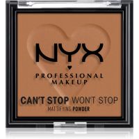 NYX Professional Makeup Can't Stop Won't Stop Mattifying Powder mattító púder árnyalat 08 Mocha 6 g