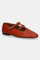 Kožené balerínky Tommy Hilfiger SMOOTH LEATHER T-BAR BALLERINA