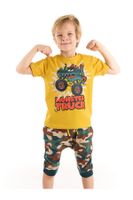 Denokids Monster Truck Boys T-shirt Capri Shorts Set