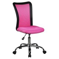MID.YOU OTOČNÁ STOLIČKA PRE MLÁDEŽ, kožený vzhľad, sieť, pink
