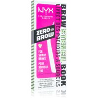 NYX Professional Makeup Zero To Brow Stencil Book predloge za obrvi 01 Thin 4 kos