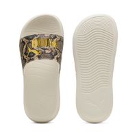 Puma Popcat 20 Snake Chic Slides Damen | Mit Animal Print | Alpine Snow/Gold | Größe: 35.5