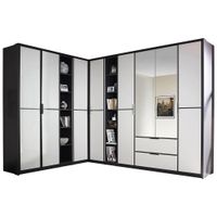 MID.YOU ROHOVÁ ŠATNÍKOVÁ SKRIŇA, sivá, biela,