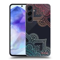 Silikónový prehľadný obal pre Samsung Galaxy A55 5G A556B - Kvetinový vzor