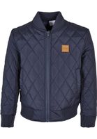 Nylon jacket for boys Diamond Quilt in a navy design