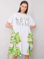 Dress-DHJ-SK-13117.41P-white-green