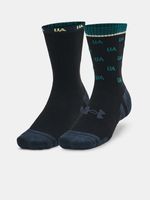 Under Armour UA Perf Cotton Nov Mid Socken 2 Paar Schwarz